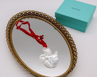 ティファニー　man Ornament TIFFANY & CO. Crystal Christmas Gingerbread man Ornament