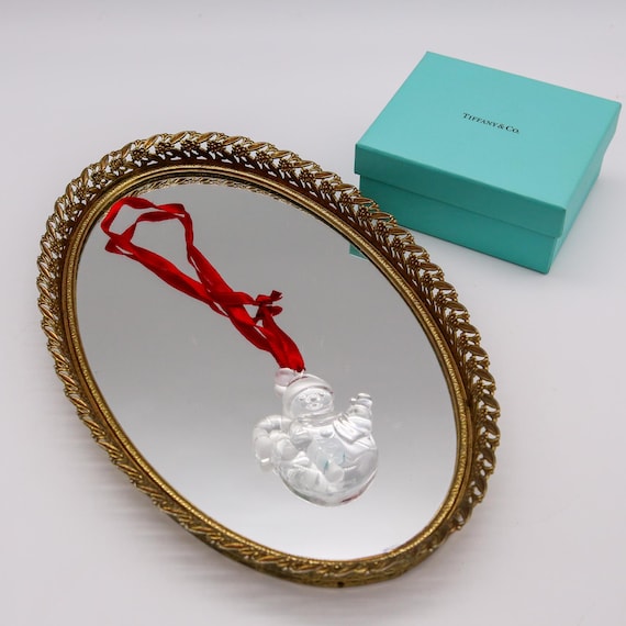 ティファニー　Snowman Ornament Beautiful Tiffany & Co. Crystal Snowman Ornament in Original