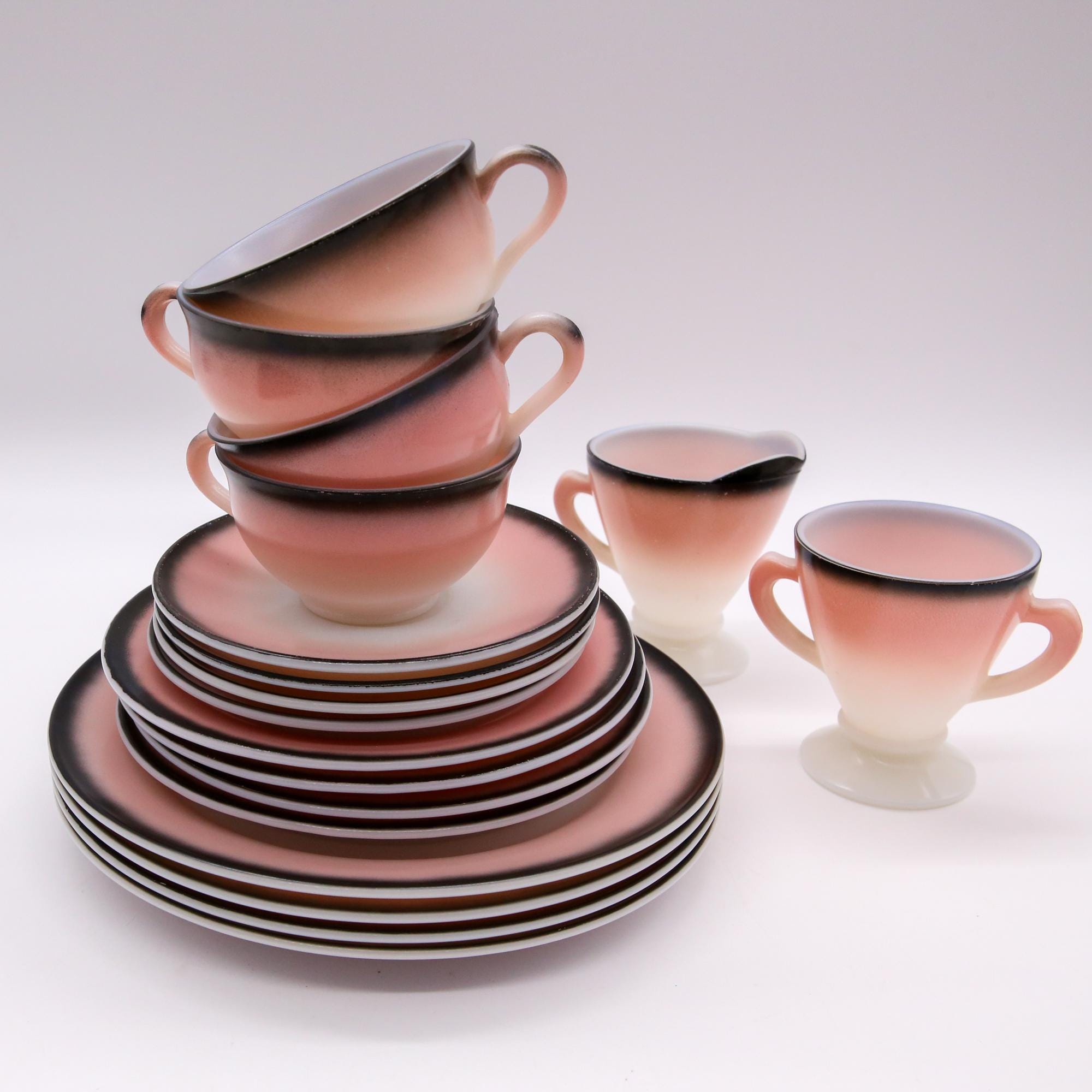 Black and Pink Dinnerware