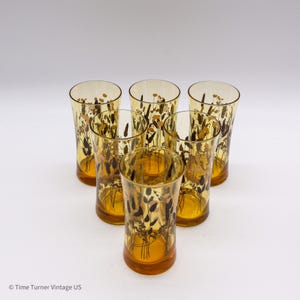 70s Amber Glassware - Etsy