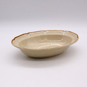 Vintage Hearthside &quot;The Classics&quot;  Stoneware Serving Bowl | Japan Stoneware | Oval Vegetable Bowl | Boho Tableware | 70s Retro Dishes