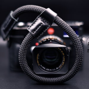 CLASSIC Wrist ALL BLACK Peak Design HandMade High Quality Rope Camera Strap