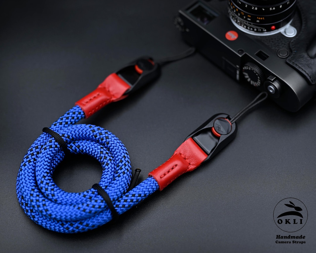 Red Rope Camera Strap NEW DESIGN Peak Design Blue Red Rope Camera Strap Handmade Premium ...