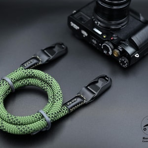 NEW DESIGN Peak Design Army Green Rope Camera Strap HandMade Premium Leather Quick Release