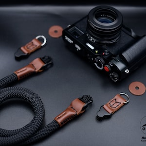 NEW DESIGN Peak Design Black Brown Rope Camera Strap HandMade Premium Leather Quick Release