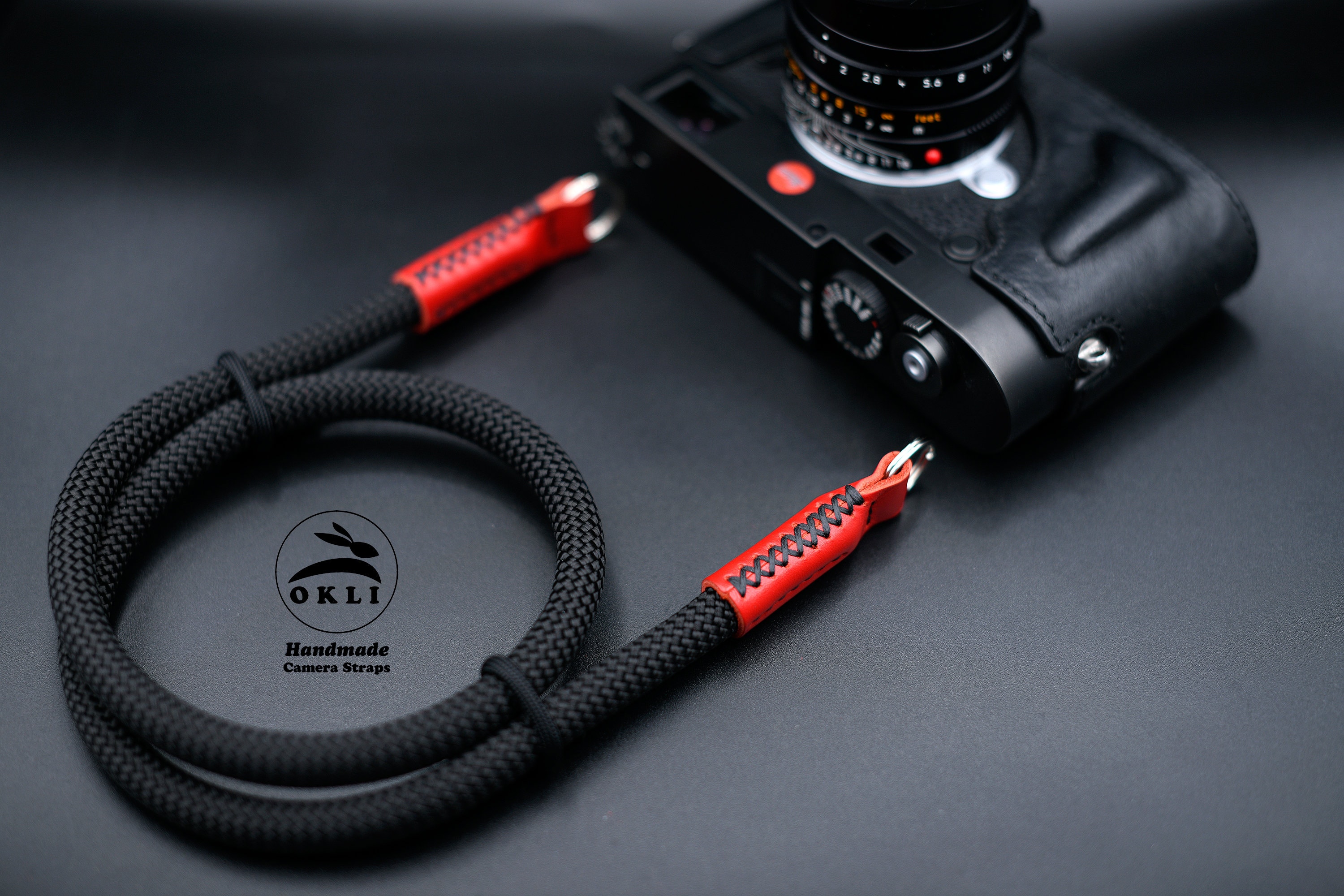 Red Rope Camera Strap NEW DESIGN Camera Strap Black & Red Peak Design Handmade Custom High ...