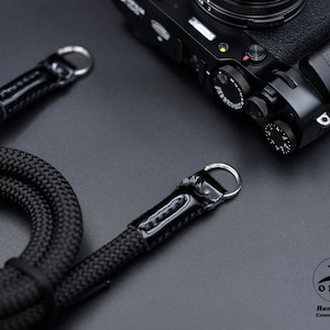 NEW DESIGN Peak Design Glamour Black Rope Camera Strap HandMade Premium Leather Quick Release