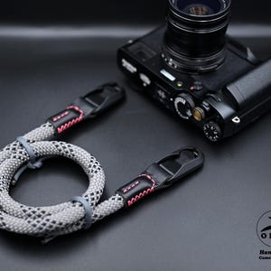NEW DESIGN Peak Design Gray Rope Camera Strap HandMade Premium Leather Quick Release