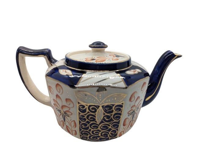 Ellgreave Staffordshire Heatmaster Teapot, 2520M, Peonies, Floral, Gold