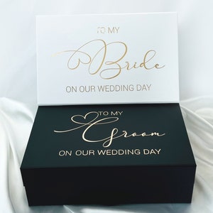 To My Bride on our Wedding Day, To My Groom on Our Wedding Day, Keepsake Box for Wedding, Wedding Day Gift for Groom from Bride, Wedding Box