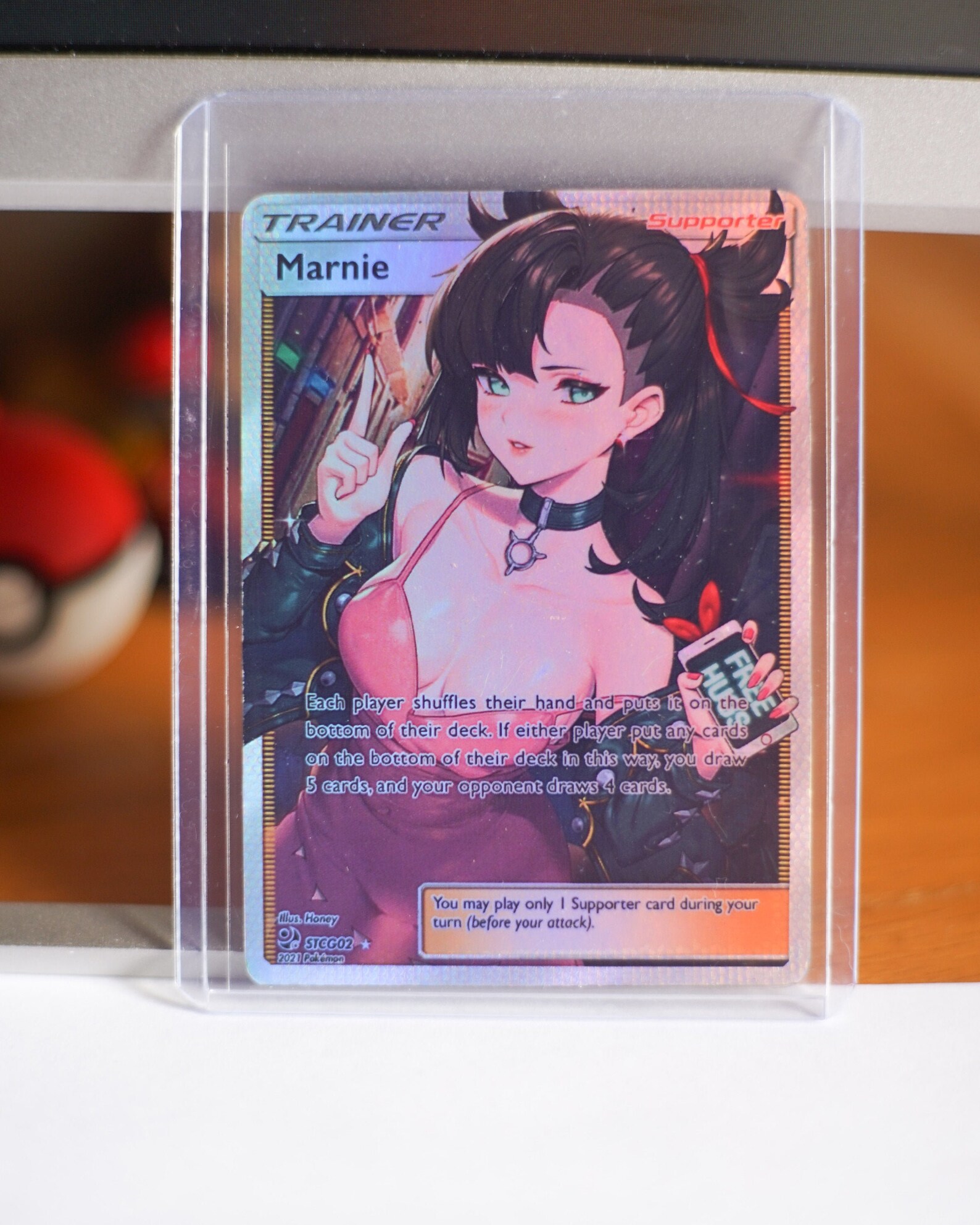 Custom Pokemon Orica FULL ART Marnie Trainer Handmade Etsy