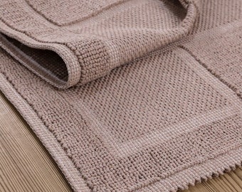 Loop  Classic 100% Cotton Bath Mat Rug anti slip Recycled Cotton 80 x 120 cm