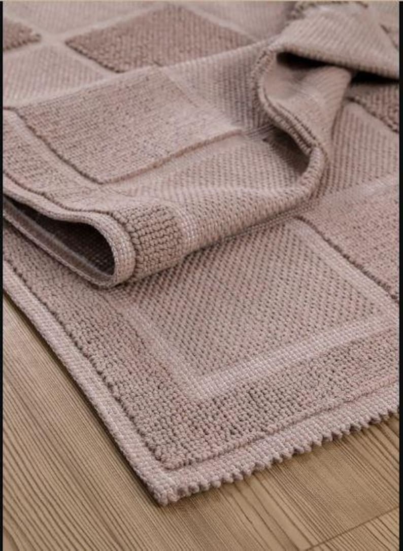 FiHome Woven Cotton Jacquard Bath Mat - Thumbnail 5
