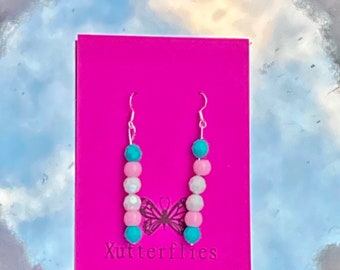 Transgender Pride Flag Earrings