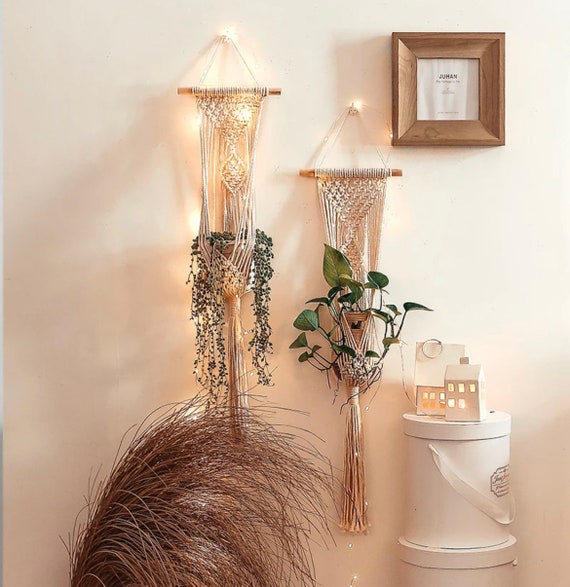 Macrame Plant Hanger Plant Pot Holder Hanging Plant Boho Etsy