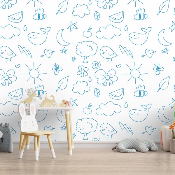 Tiny print wallpaper etsy