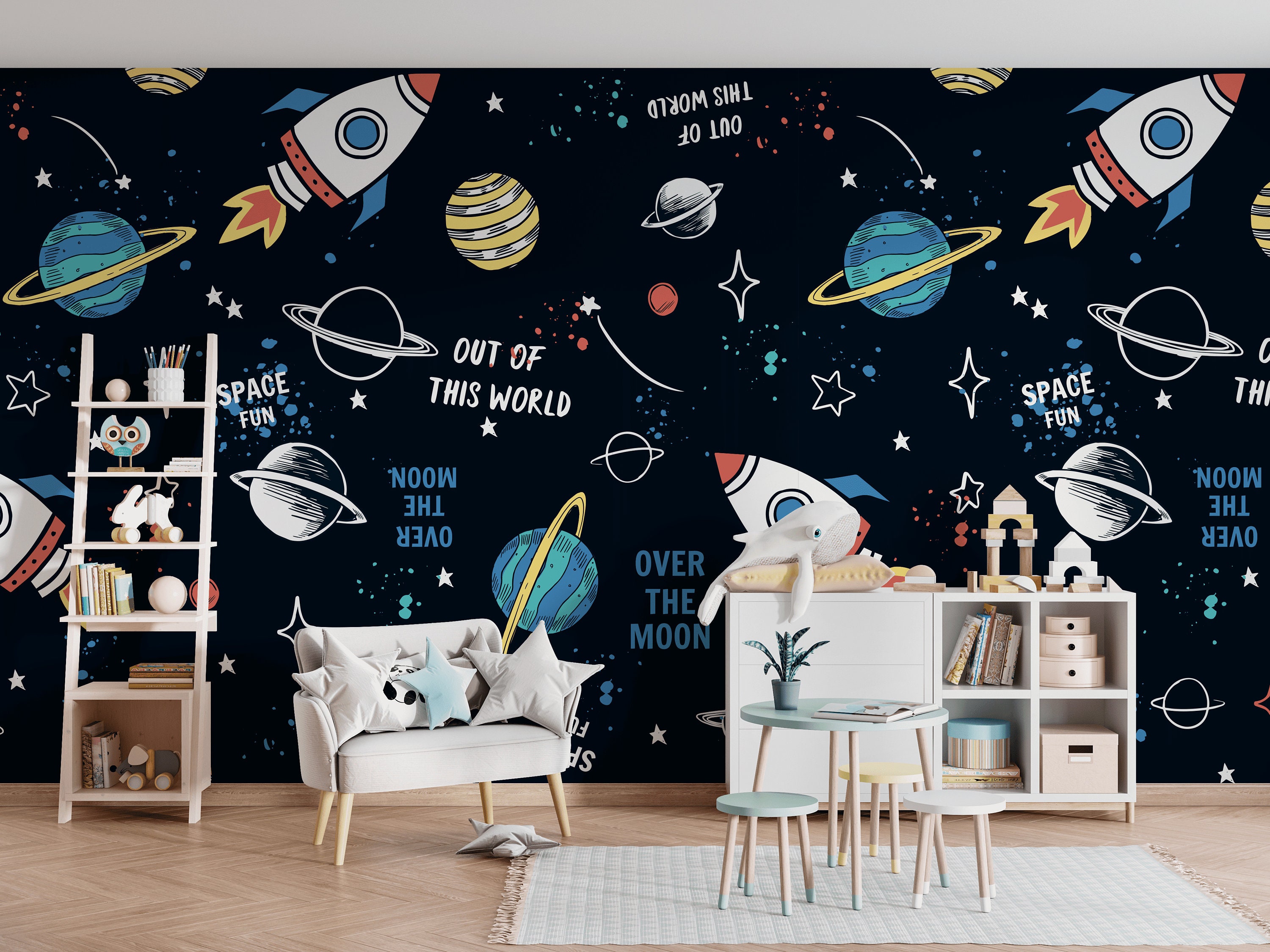 Space Wallpaper Cosmic for Boys Room. Eco Wall Murals Peel and - Etsy Space Wallpaper Cosmic for Boys Room. Eco Wall Murals Peel and - Etsy