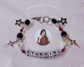 Stargirl Bracelet, Lana Del Rey Inspired Bracelet, Handmade Beaded Bracelet, Y2K Aesthetic, Silver Bracelet, The Weeknd Inspired Bracelet