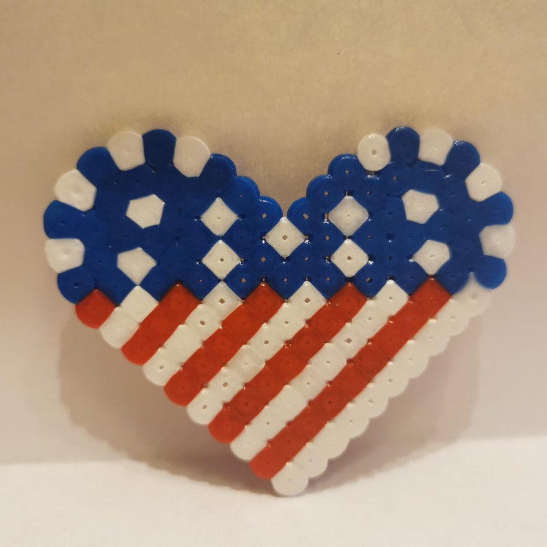 American Flag Perler Beads Etsy