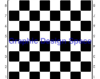 Digitale Download: 300PPI Schaakbord en Schaakstukken voor decoraties voor t-shirt achtergrond logo vector Cricut Illustratie PNG JPG SVG