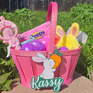 Easter Basket Decor Custom Name Tag Custom Personalized 3d Gift for Loved one Boy Girl Parents