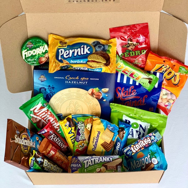 CzechBox Classic - köstliche tschechische Mystery Food Box, europäische Süßigkeiten, Snacks, Oblaten, Kekse und Pralinen