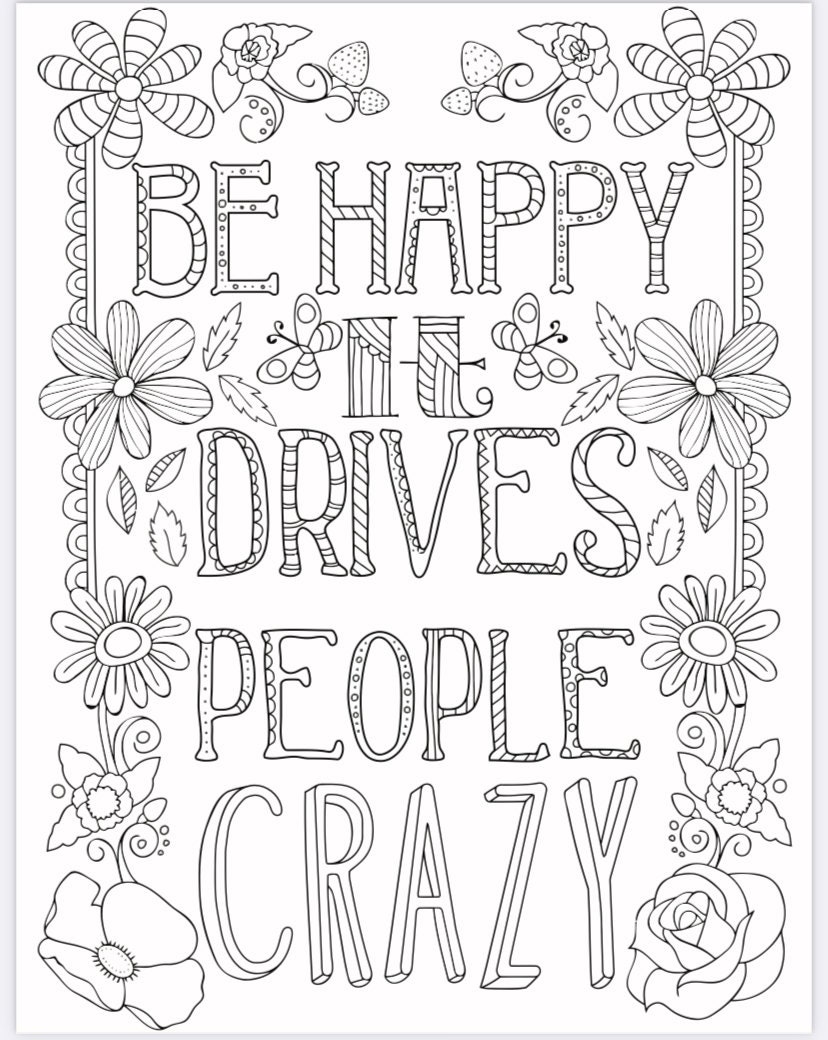 Inspirational Quotes Coloring Book | Etsy