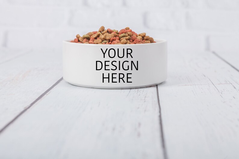 Dog Bowl Mockup White Pet Bowl Mock up Sublimation Mockup Etsy