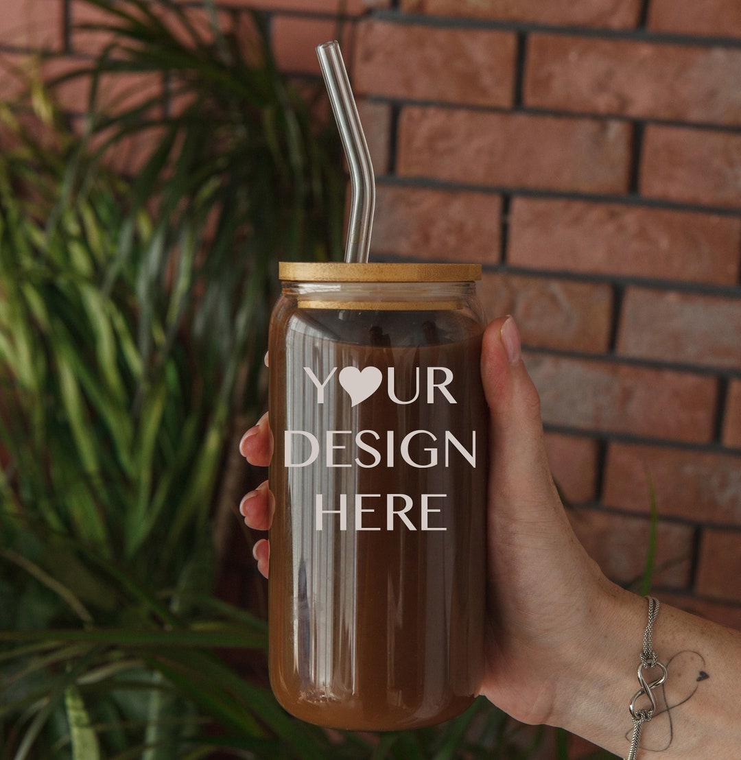 Glass Can Mockup 16oz Glass Beer Can Mock up Libbey Glass Etsy