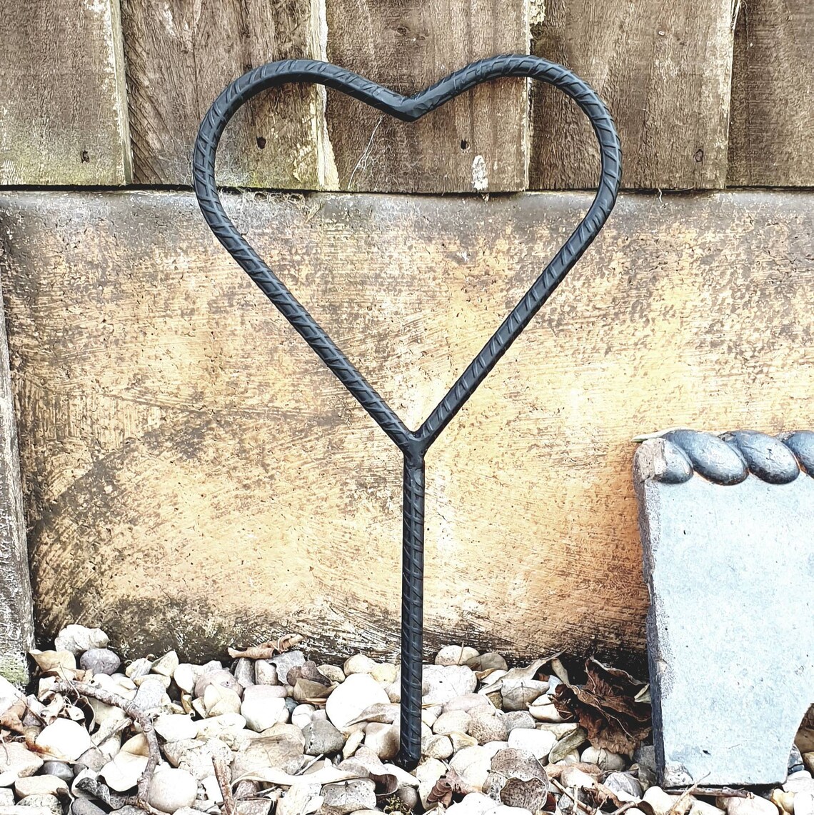 Metal Garden Love Heart Stake Garden Home Flower Bed Love Etsy