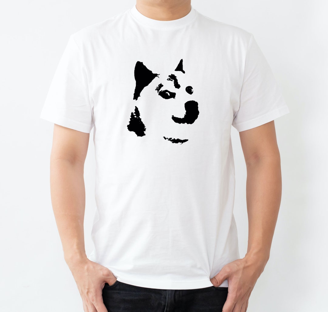Dogecoin Dog Face TShirt à manches courtes Etsy France