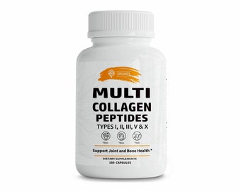 Hydrolyzed Multi Collagen Capsules – Collagen Peptides Supplement | 120 Count