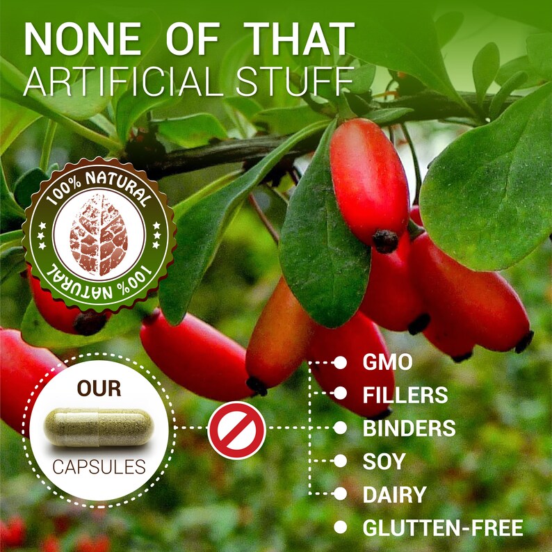 Berberine Herbal Supplement Natural Herb Extract May Help Maintain