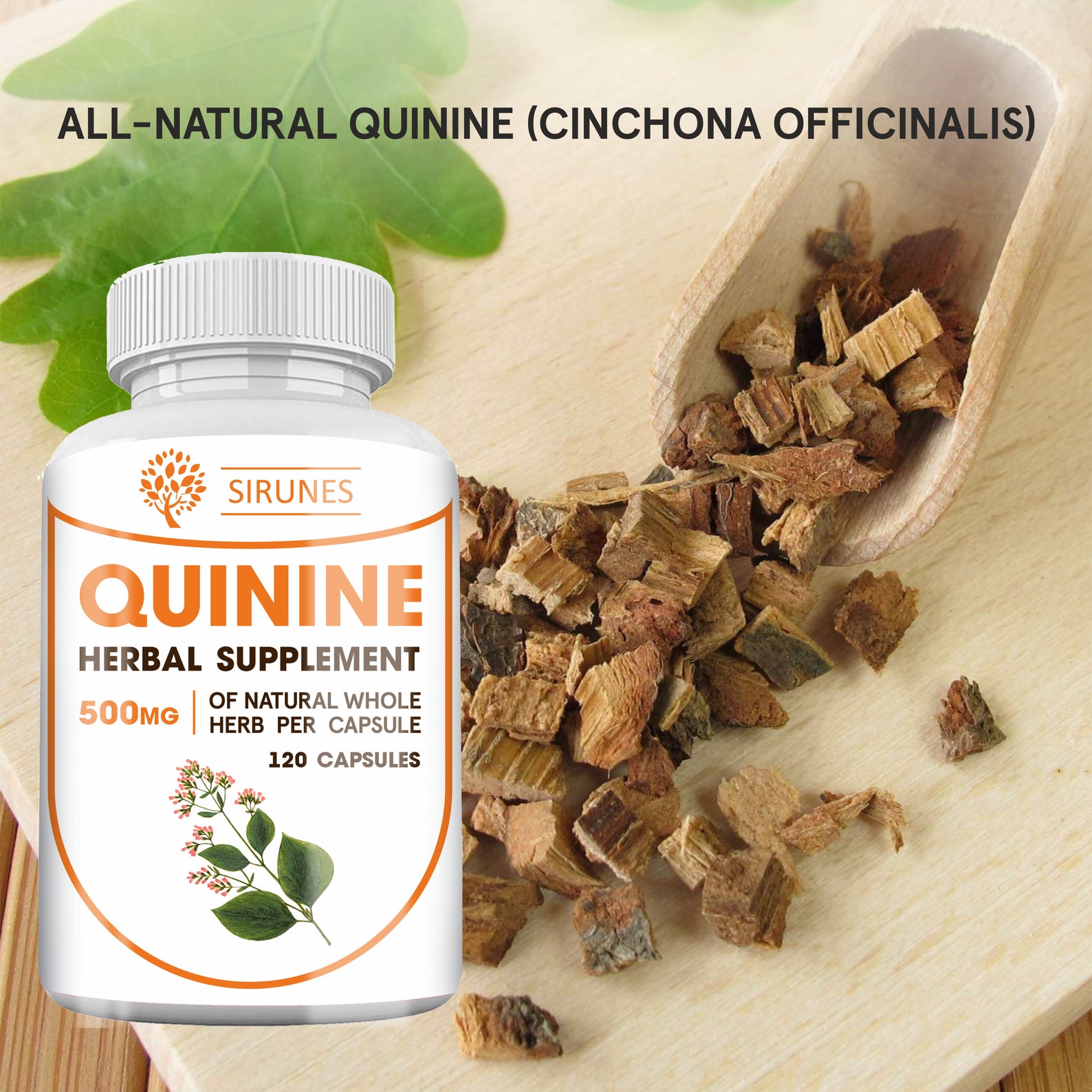 Quinine Capsules 120 Caps Cinchona Officinalis Bark Herbal Etsy