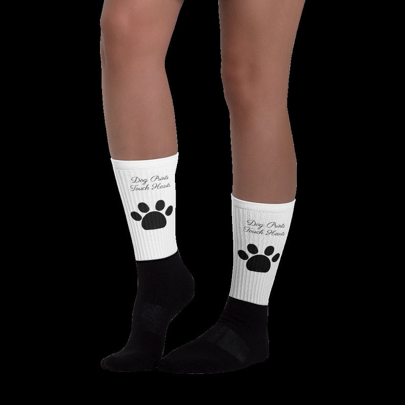 Paw Print Dog Love Socks - Etsy