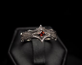 Frenzy - Sterling Silver Ring with Princess Gemstone