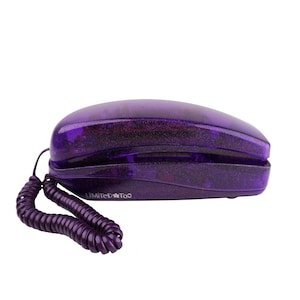 Rare 1990’s Vintage Transparent Purple Glitter "Limited Too" Landline Telephone