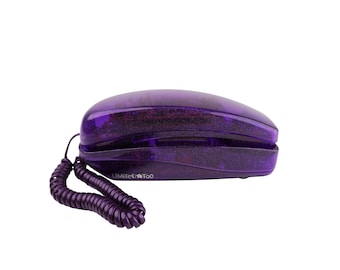 Rare 1990’s Vintage Transparent Purple Glitter "Limited Too" Landline Telephone