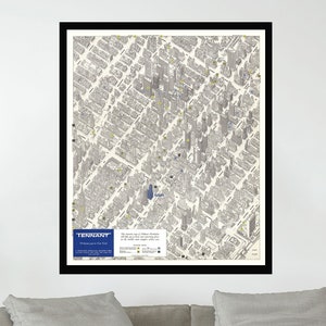 Ancienne carte de New York, affiche de carte vintage, affiche de carte picturale vintage, impression d'affiche, impression sur toile, décoration murale, décoration d'intérieur