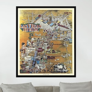 Old Map of Las Vegas, Vintage Pictorial Map,Vintage Map Poster,Vintage Map Art,Poster Print,Canvas Print,Wall Decor,Home Decor