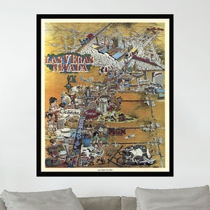 Old Map of Las Vegas, Vintage Pictorial Map,Vintage Map Poster,Vintage Map Art,Poster Print,Canvas Print,Wall Decor,Home Decor