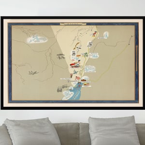 Old Map of Eilat, Israel, Vintage Map Poster, Vintage Pictorial Map Poster,Poster Print,Canvas Print,Wall Decor,Home Decor