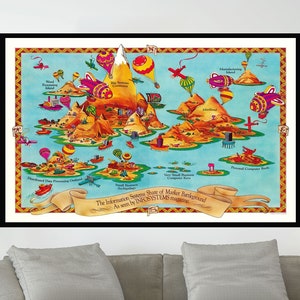 Old Map of The Islands, Vintage Pictorial Map,Vintage Map Poster,Vintage Map Art,Poster Print,Canvas Print,Wall Decor,Home Decor