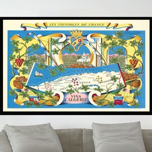 Old Map of France, Vintage Map Poster,Vintage Pictorial Map Poster, Map Art,Poster Print,Canvas Print,Wall Decor,Home Decor
