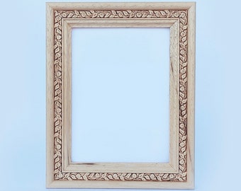 Handmade Wooden Photo Frame,Modern Unfinished Wood Picture Frames, 1,18" Wide , Wood Frame,Picture Frame,Wood Frame Design,Custom Size Frame