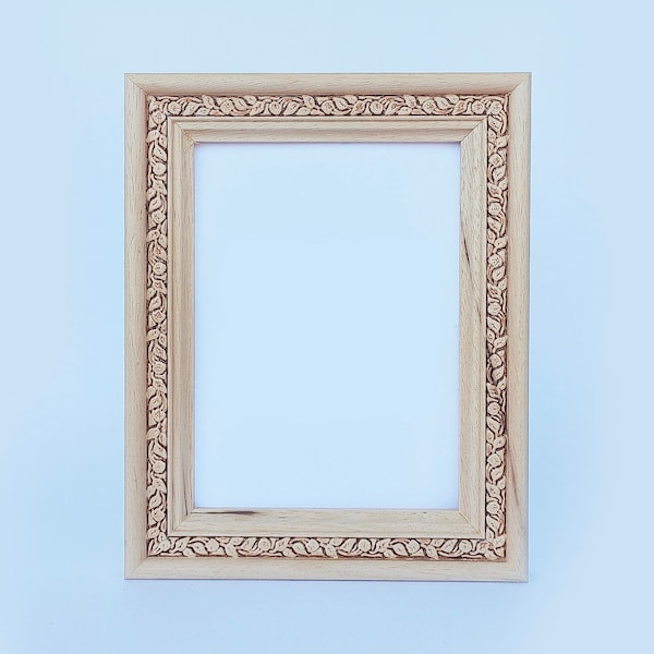 Handmade Wooden Photo Frame,Modern Unfinished Wood Picture Frames, 1,18" Wide , Wood Frame,Picture Frame,Wood Frame Design,Custom Size Frame