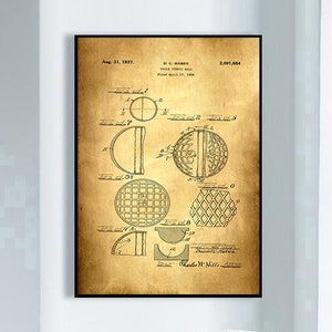 Table Tennis Ball Patent Print, Board Game Poster, Framed Art Print, Vintage Poster Wall Decor, Poster Print, Canvas Print, Gift Idea