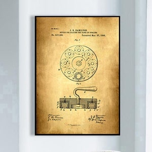 Curling Patent Print, Vintage Patent Poster, Framed Art Print, Vintage Poster, Wall Decor, Poster Print, Canvas Print, Wall Print, Gift Idea
