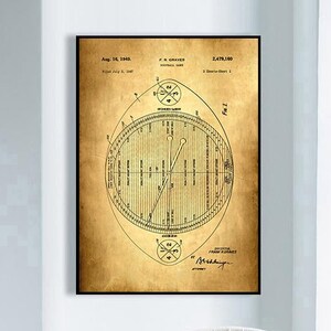 Football Patent Print, Rugby Ball Patent Poster, Framed Art Print, Vintage Poster Wall Decor, Poster Print, Canvas Print, Wall Prints