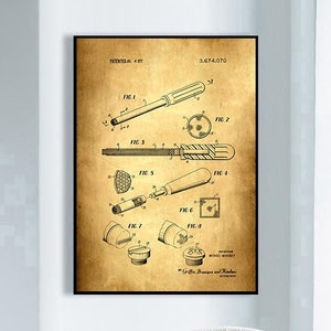 Universal Screwdriver Patent Print, Framed Art Print, Vintage Poster Wall Decor, Poster Print, Art Canvas, Canvas Print,Wall Print